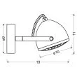 CANDELLUX 91-67999 PENT KINKIET 1X50W GU10 BETONOWY SZARY