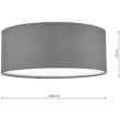 DAR CIE5239 CIERRO 3LT 40CM FLUSH GREY