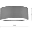 DAR CIE5239 CIERRO 3LT 40CM FLUSH GREY