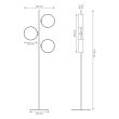 EMIBIG 1564/LP3 DRUMZ LP3 GRAY Lampa podłogowa