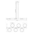 EMIBIG 1566/6 DRUMZ 6 MIX1 Lampa wisząca