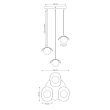EMIBIG 1584/3PREM RITUAL 3 PREM WHITE Lampa wisząca
