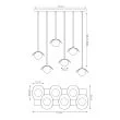 EMIBIG 1584/6 RITUAL 6 WHITE Lampa wisząca