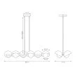 EMIBIG 1591/6 BOOM 6 ORANGE Lampa wisząca