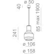 AQFORM 50484 MODERN GLASS Barrel E27 zwieszany