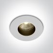 ONE LIGHT 10107H/W/W Katikas biały wpust COB LED IP65 3000K 7W dark light