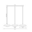 EMIBIG 1606/3 SKIN 3 WH ORANGE Lampa wisząca