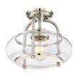 ELSTEAD Trilogy QZ-TRILOGY-SFS-BN 1 Light Semi-Flush Mount - Brushed Nickel