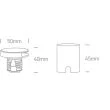 ONE LIGHT 68074/B/W Persena czarny wpust ścienny LED 3000K 2W 700mA IP65