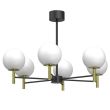 LUMINEX 1654 żyrandol Awinion black/gold 6xE27