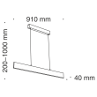 MAYTONI P010PL-L23B Pendant Step Pendant Lamp Black