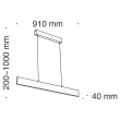 MAYTONI P010PL-L23B Pendant Step Pendant Lamp Black