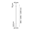 ANTIGO Plafon alha N – Czarny (1000 mm) 9230