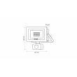LED LABS 17-0000-11 Naświetlacz LED DRAGO 20W NW IP44 SLIM PIR