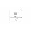 LED LABS 17-0000-13 Naświetlacz LED DRAGO 50W NW IP44 SLIM PIR