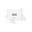 LED LABS 17-0000-14 Naświetlacz LED DRAGO 100W NW IP44 SLIM PIR