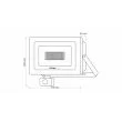 LED LABS 17-0000-14 Naświetlacz LED DRAGO 100W NW IP44 SLIM PIR