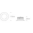 ONE LIGHT 10113B/W/W Pomos 2 biała wpuszczana oprawa typu downlight LED IP54 3000K 13W