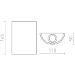 RENDL R12593 DAFFY ścienna czarna 230V LED 6W 3000K