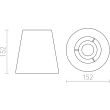 RENDL R11800 CONNY 15/15 abażur Polycotton biała max. 28W