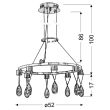 CANDELLUX 38-26064 PRISMA ZWIS 8X3W LED CHROM