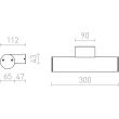 RENDL R10547 VADIS ścienna antracyt 230V LED 8W IP54 3000K