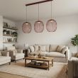 EMIBIG 1700/3 MANTRA 3 BURGUNDY Lampa wisząca