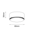 ANTIGO Plafon Drop - Czarny (30 mm) 1260