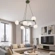 EMIBIG 1832/6 AZURA 6 OLIVE GREEN OPAL Lampa wisząca