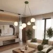 EMIBIG 1832/6 AZURA 6 OLIVE GREEN OPAL Lampa wisząca