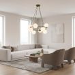 EMIBIG 1832/8 AZURA 8 OLIVE GREEN OPAL Lampa wisząca