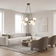 EMIBIG 1832/8 AZURA 8 OLIVE GREEN OPAL Lampa wisząca