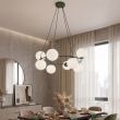 EMIBIG 1832/8 AZURA 8 OLIVE GREEN OPAL Lampa wisząca