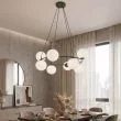 EMIBIG 1832/8 AZURA 8 OLIVE GREEN OPAL Lampa wisząca
