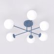 EMIBIG 1845/6 ROMA 6 DUSTY BLUE OPAL Lampa sufitowa