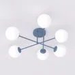 EMIBIG 1845/6 ROMA 6 DUSTY BLUE OPAL Lampa sufitowa