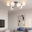 EMIBIG 1845/6 ROMA 6 DUSTY BLUE OPAL Lampa sufitowa