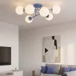 EMIBIG 1845/6 ROMA 6 DUSTY BLUE OPAL Lampa sufitowa