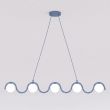 EMIBIG 1848/5 SINUS 5 DUSTY BLUE Lampa wisząca