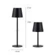 ZUMALINE 19251-18 BOTERIA LAMPA STOŁOWA CZARNY