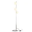 JUPITER FEME nowoczesna lampa podłogowa niklowana 3-punktowa biały klosz 1939