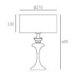 COSMOLIGHT Lampa stołowa ABU DHABI T01804AU-WH