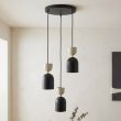 EMIBIG 1738/3PREM GAUDI 3PREM BLACK MOKKA Lampa wisząca