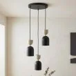 EMIBIG 1738/3PREM GAUDI 3PREM BLACK MOKKA Lampa wisząca