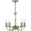 DAR MUR0575 MURRAY 5 LIGHT DUAL MOUNT PENDANT ANT BRASS