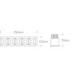 ONE LIGHT 50507B/W/W Abram 4 biały wpust COB LED 3000K 5x6,5W