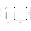 RENDL R12566 DELTA 215 ścienna antracyt 230V E27 18W IP54