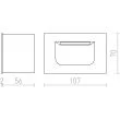RENDL R12577 PER wpuszczana antracyt 230V LED 3W IP54 3000K