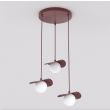 EMIBIG 1761/3 FLORA 3PREM BURGUNDY OPAL Lampa wisząca