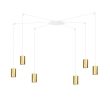 EMIBIG 527/6 LAMPA WISZĄCA TRAKER 6 WH/GOLD